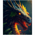 LS New 5D DIY Diamond Painting Kit Printed Letter Dragon Canvas Full Resin Drill Wall Art Home Decor for Living Room Bedroom