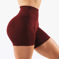 Women's Summer Peach Buttock Lift Yoga Shorts High Waist Tight Quick Dry Feature for Running Workout Gym Sports Candy Color