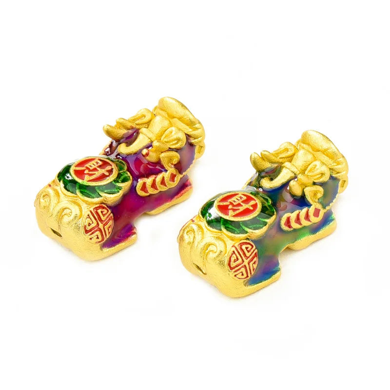 DIY Jewelry Bracelet Charm Symbol Lucky Wealth DIY Accessories 3D Changing Color With Temperature PiXiu Beads