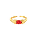 Wholesale Price 925 Sterling Silver Multicolored Diamond Gemstone Punk Gold Plated Open Finger Rings for Women