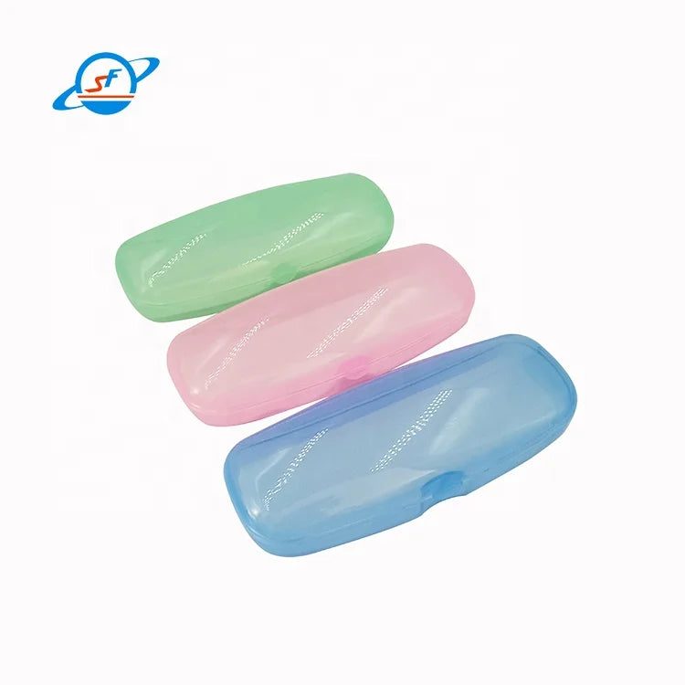 Unique Glasses Cases Multiple Color clear Plastic Eyeglass case Glass case with logo
