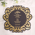Wholesale Luxury Black and Gold Foil Design Logo Restaurant Menu List Cards Luxury Paper Wedding Dinner Menus