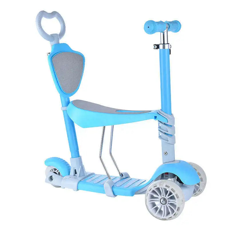 5 in 1 Tricycle Kids Multifunction Light Scooter Kids Aluminum Scooter Baby Mini Scooter With Seat