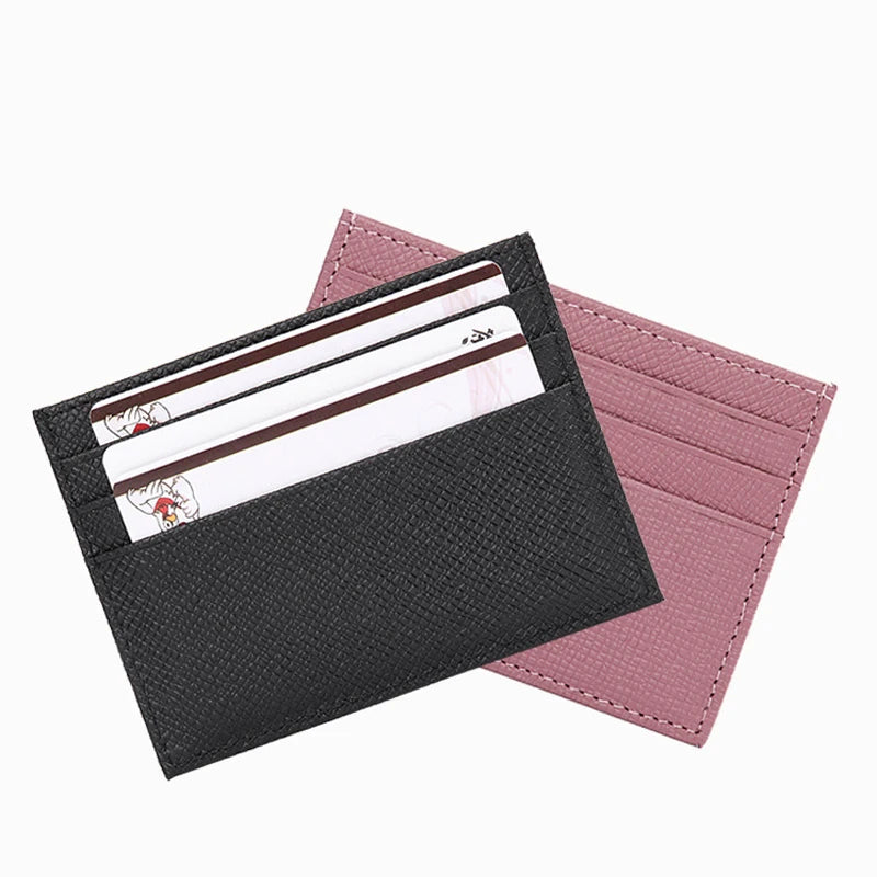 Popular Factory Mens Slim Genuine Leather RFID Blocking Women Business Name Card Holder case 2026