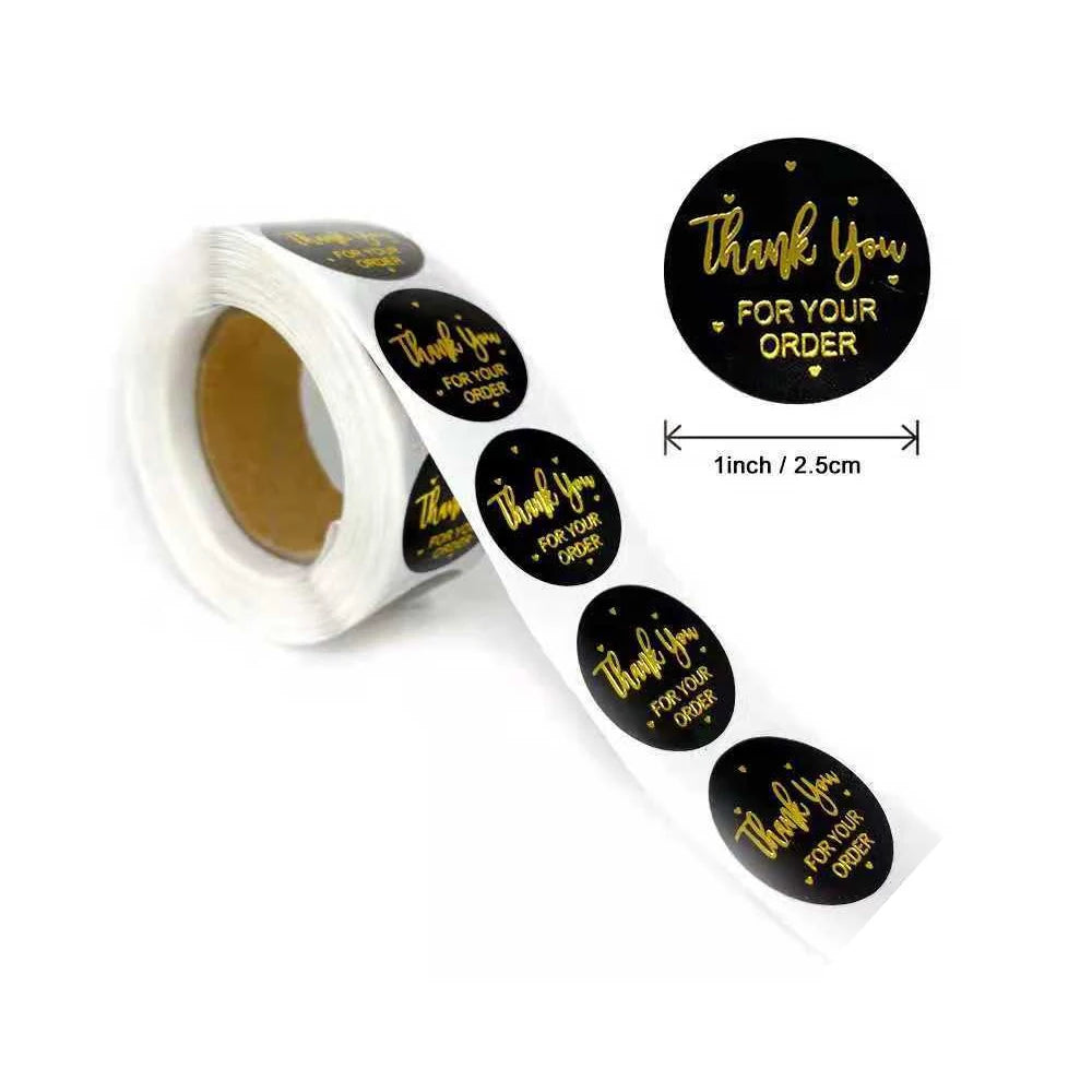 Small Business Thank You Stickers Envelope Labels Bubble Mail and Gift Bag Packaging Labels Waterproof Vinyl Custom Stickers CZY