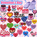 Customized Wholesale Valentine's Day 2D Diy Adult Clog love Accessory Hug Shoe Decoration Heart Shape Chocolate Candy Shoe Charm