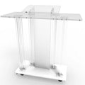Modern Acrylic Luminous Eco-Friendly Reception Desk & Podium for Hotel School Kitchen Use