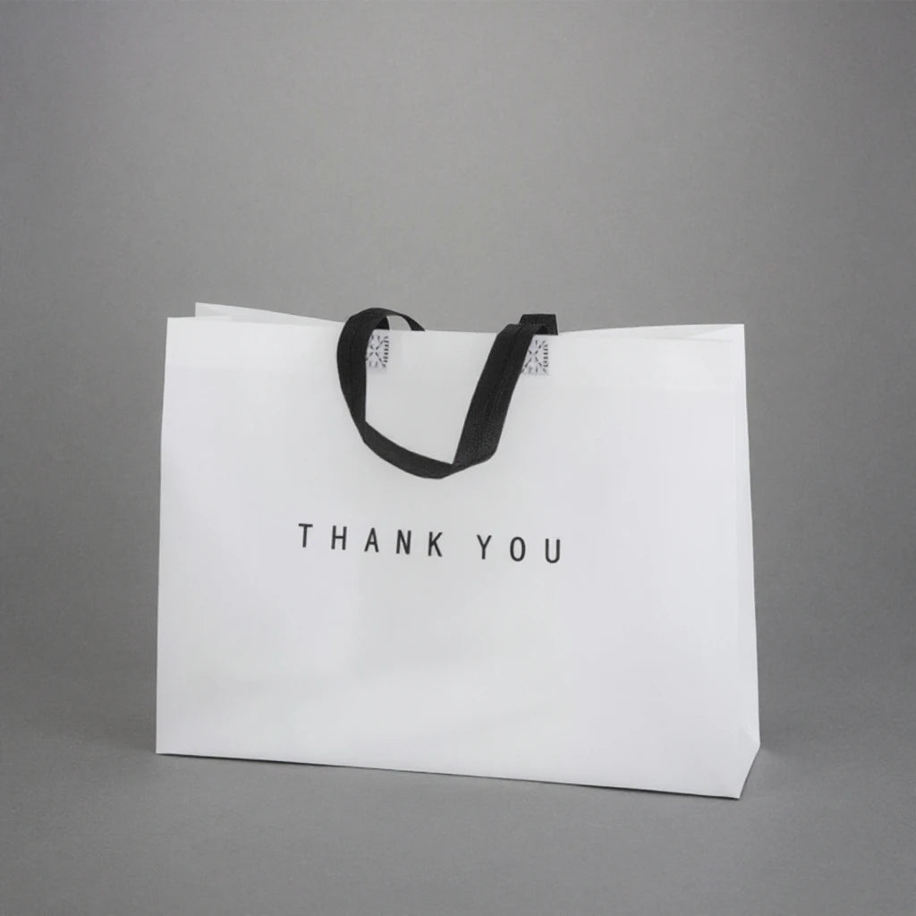 White Color Eco-friendly Shopping Bags With logo Printing Wholesale Handle Packing Non Woven Packing Bag