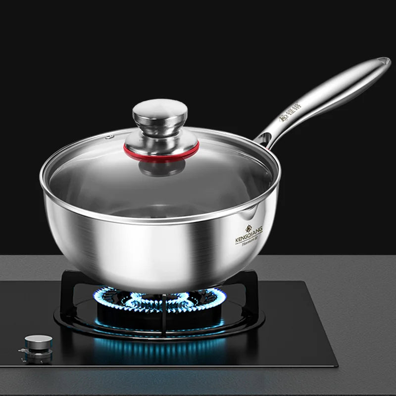 Titanium 18cm Restaurant Gas Wok Cooker Induction Mini Wok Japanese Wok Pan