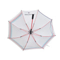 Customized logo Printing Pongee Golf Umbrella Red Color Fiberglass Frame 30 Inch  Auto Open Golf Umbrella
