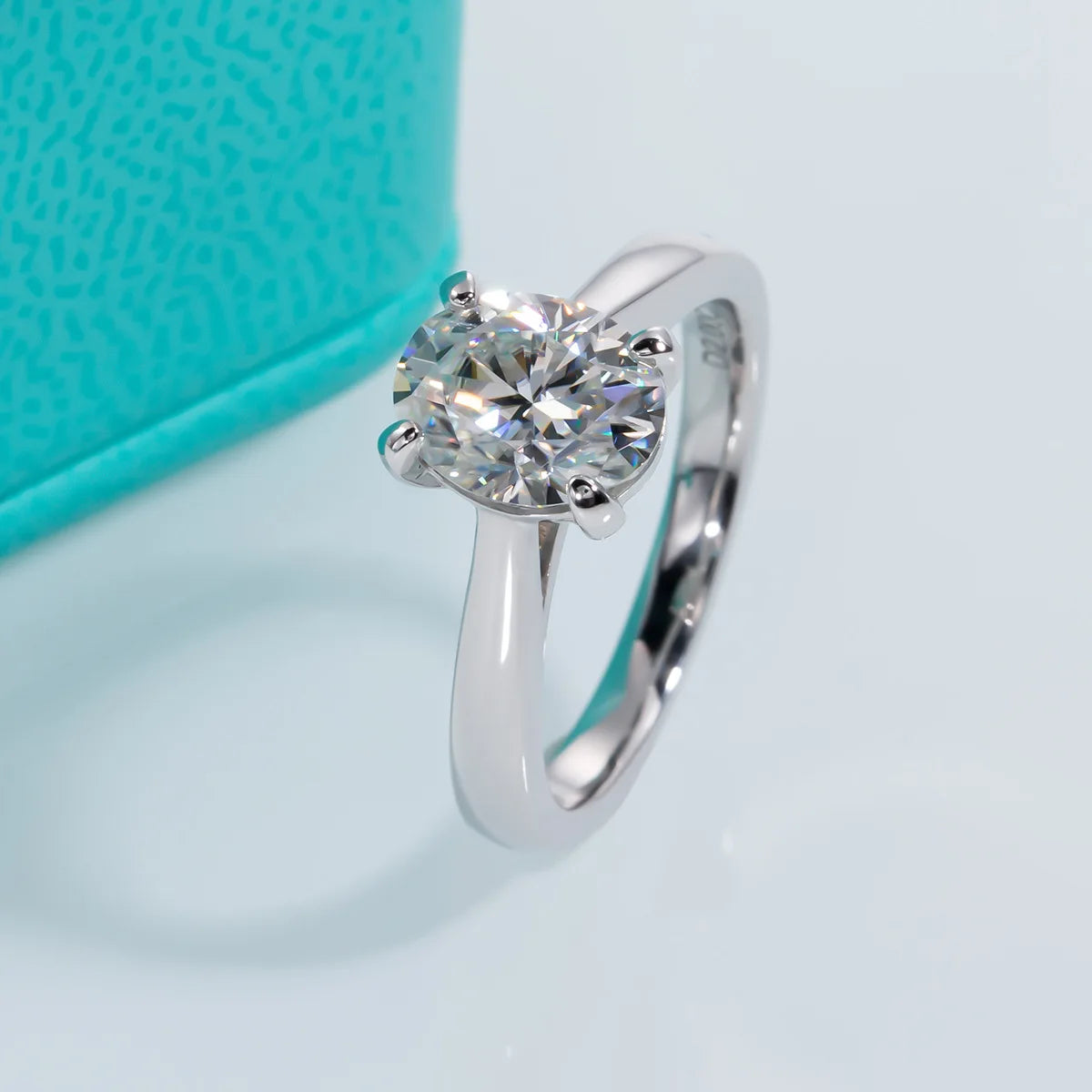 With GRA Certificate 10K/14k/18k Solid Gold Diamond Ring 2ct Engagement Moissanite Ring