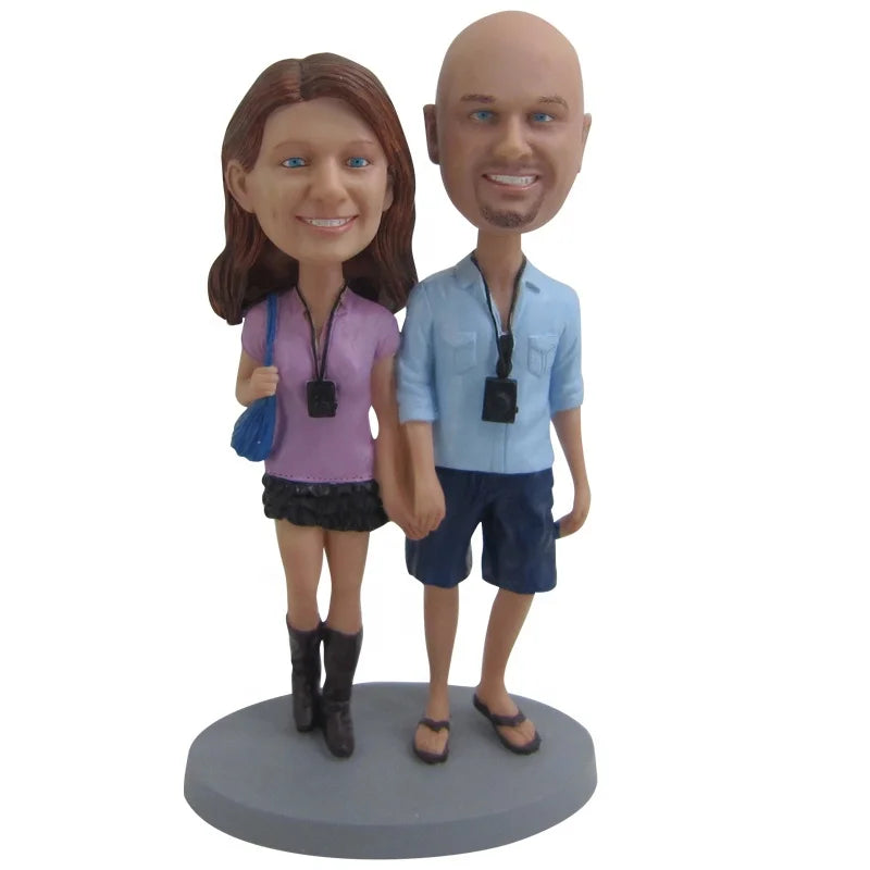 Handmade Custom Bobblehead Couple Statue Resin Action Figure Personalised Eco-Friendly Wedding Souvenir Made from Polyresin