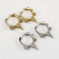 EC1673 Wholesale CZ Micro Pave Cartilage Hoop EarringsHuggie Hoop CZ Pyramid Earring for Girls