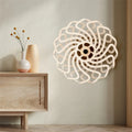 Boho Decor 3D Engraved Wood Windmill Hand-Crafted Hollow Art for Kitchen Bathroom & Living Room Wall Hanging Decoration