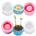 New Succulent Plants Planter Flower Pot Silicone Mold Irregular Ashtray Mold Crystal Candle Holder Mold