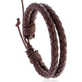 Handmade Woven PU Leather Bracelet for Men New Simple Fashion Charm Bracelets