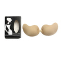 Self-Adhesive Strapless Push-Up Bra Silicone Pasties Front Closure Adjustable Straps Breathable Design for Backless Dresses