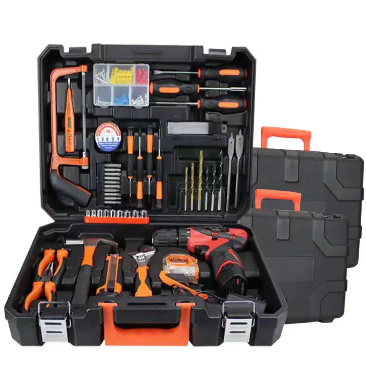 106PCS Drill Machine Set Factory Wholesale Household Hardware Hand Tool Set/lithium Drill Set/vehicle Maintenance Tools