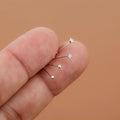 Super Tiny Ball Cartilage Earrings Very Small Sterling Silver Pave Zircon Studs Earrings for Children Girl Women