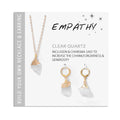 Charms Jewelry Stainless Steel Chain Irregular Gemstone Pendant Natural Raw Stone Necklace Earrings Set for Women