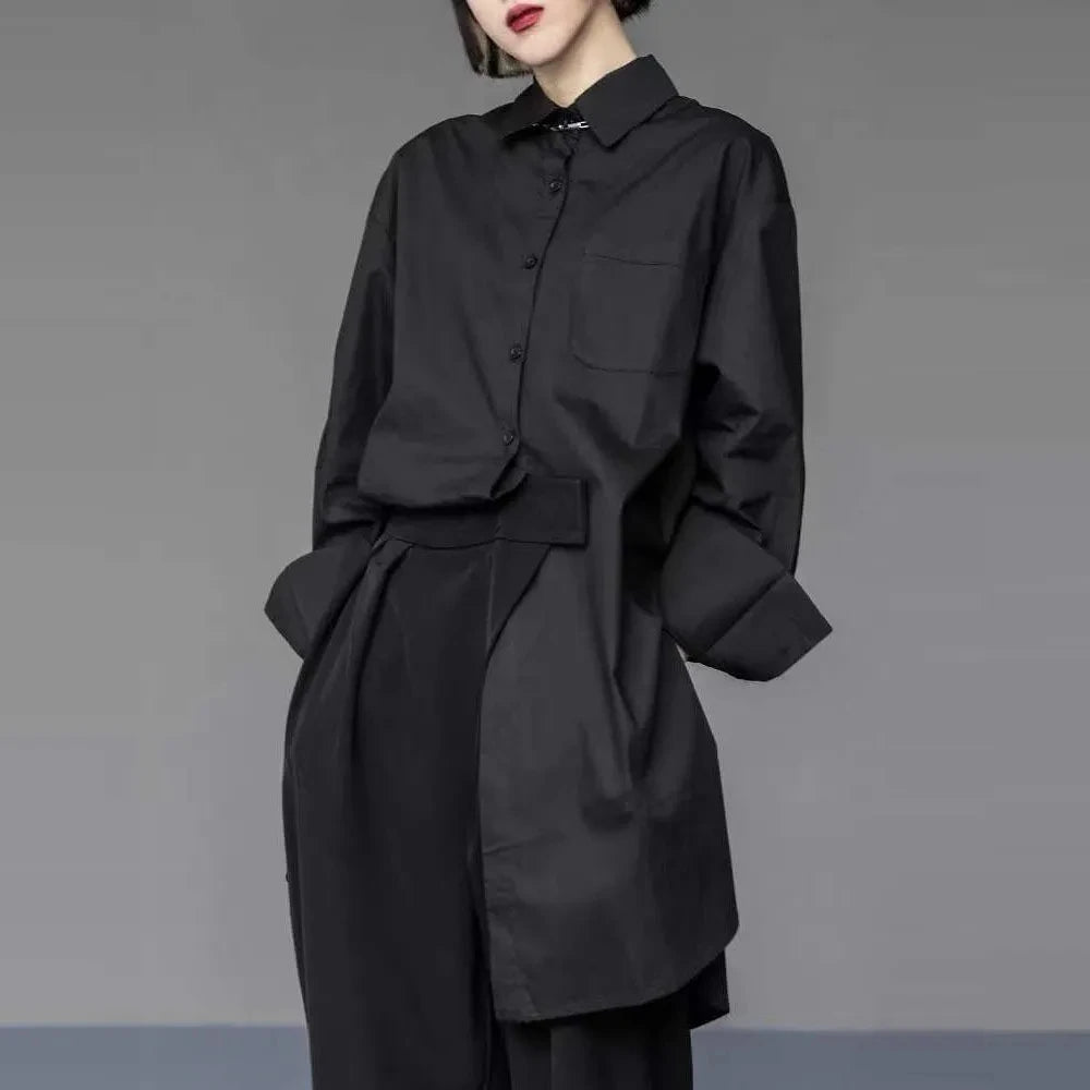 Boutique Wholesale 2026 Spring New Design Medium Length Loose Korean Edition High End Slim and Versatile Women's Shirts