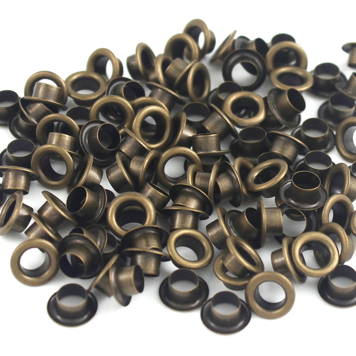 4mm Durable Antique Brass Metal Grommet With Washers Garment Handbags Oval Eyelet for Leather Craft Shoes