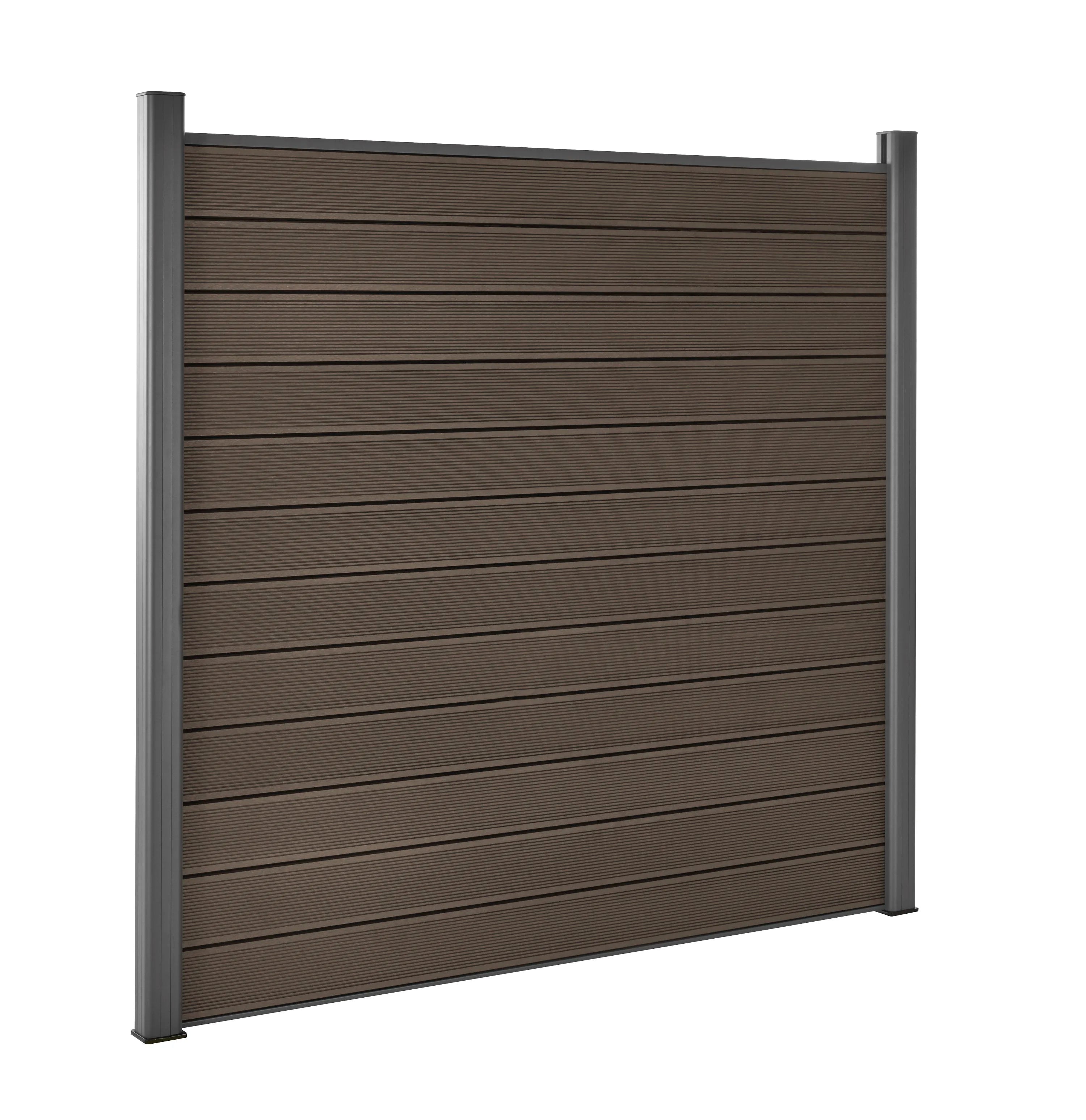 Full Set Garden  Aluminum WPC Fence Composite Fence Outdoor Gardening Fence Water Resistant