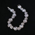 Fashion Heart Shaped Zircon Tennis Bracelet for Women Light Luxury Love Jewelry Bracelet MegaBDM