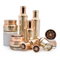 Eco Friendly Acrylic Cosmetic Bottles Set 15ml 30ml 50ml 100ml 120ml Gold Luxury Skin Care Pump Lotion Bottle Custom Logo