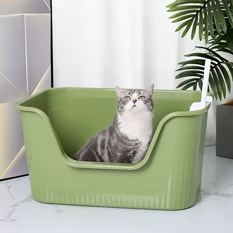 2024 Morden Pet Furniture 100L Extra Large Cat Litter Box Pet Easy Clean Portable Open Cat Litter Box