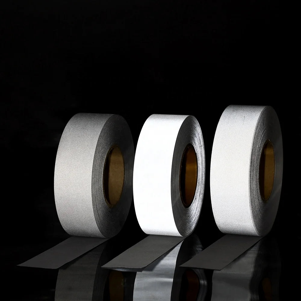 High Visibility Light Reflecting Sew on Silver Reflective Material Fabric Tape for Clothing