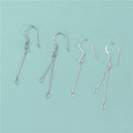 Jewelry Findings 925 Solid Sterling Silver Ear Box Chain Wire Hooks for Earrings Wholesale