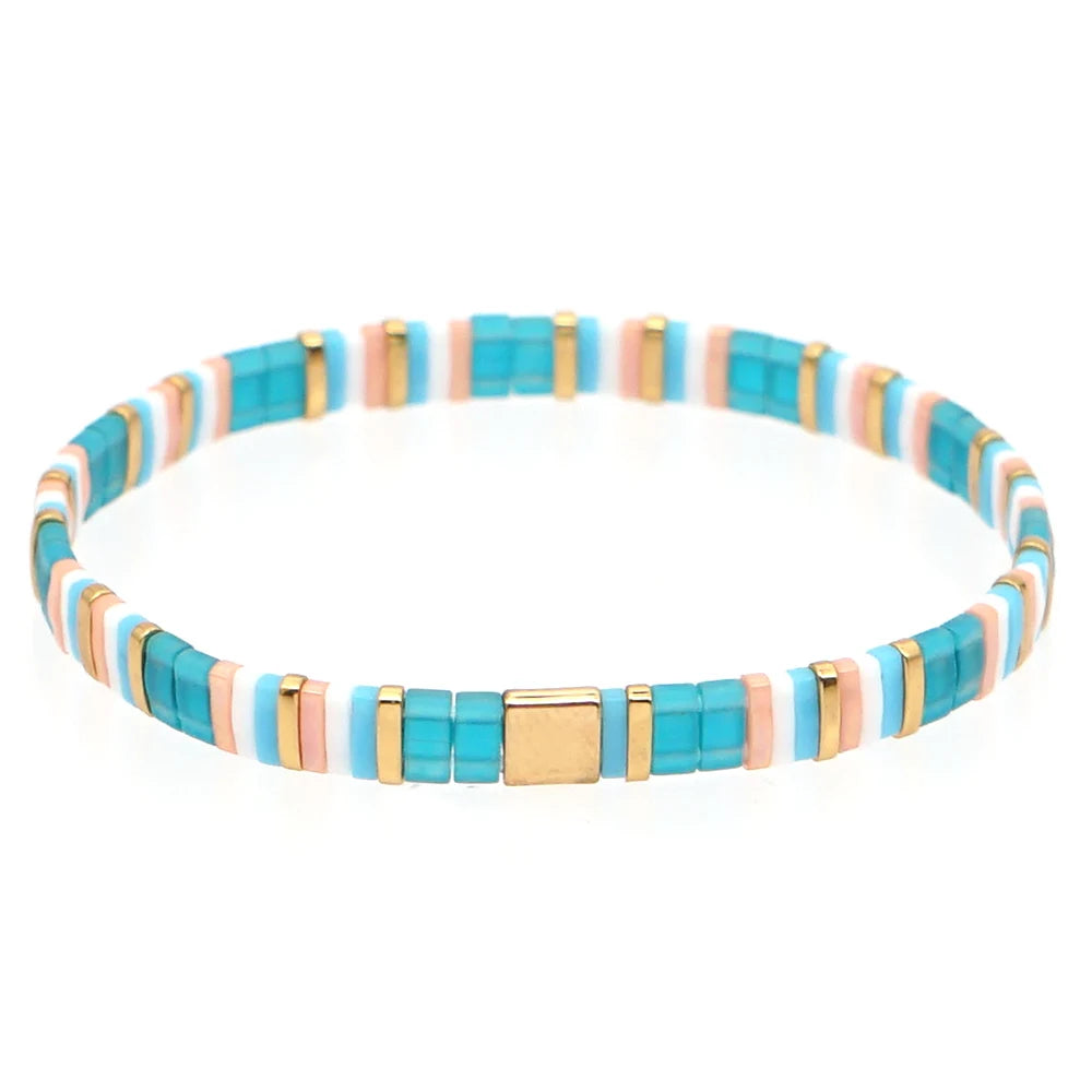 Go2boho Bracelet for Women Jewelry Bright Color Japanese Miyuki Tila Bead Jewellery Boho Style Stretch Bracelets Gift Wholesale