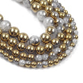 Wholesale 6 8 10 12mm Gold Plating Snow Cracked Crystal Round Loose Stone Beads for Jewelry Diy Making
