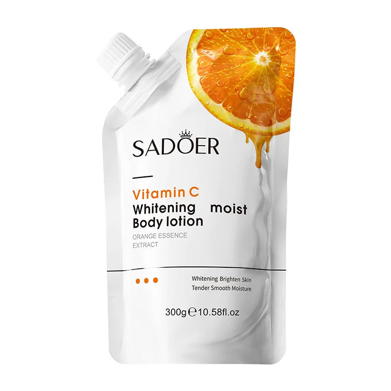 Whitening Lightening Moist Nourishing Organic Vegan Perfumed Vitamin C & Olive Oil Body Lotion 300g for Female All Skin Types