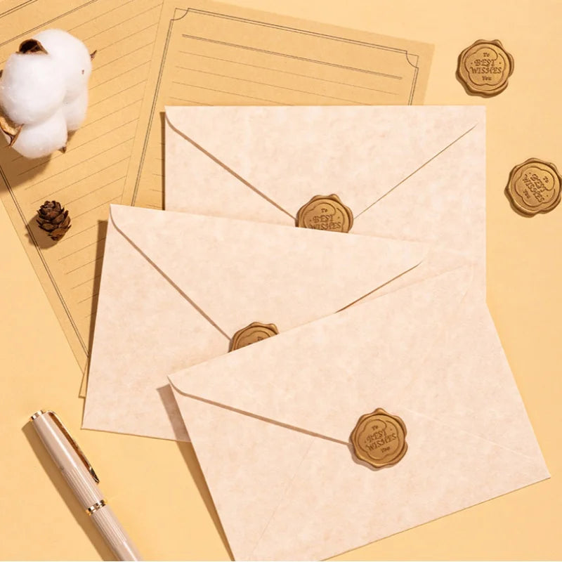 Luxury Custom Vintage Sheepskin Patterned Envelope Thickened Kraft Paper Thank You Card Envelope Valentine's Card Envelope MegaBDM