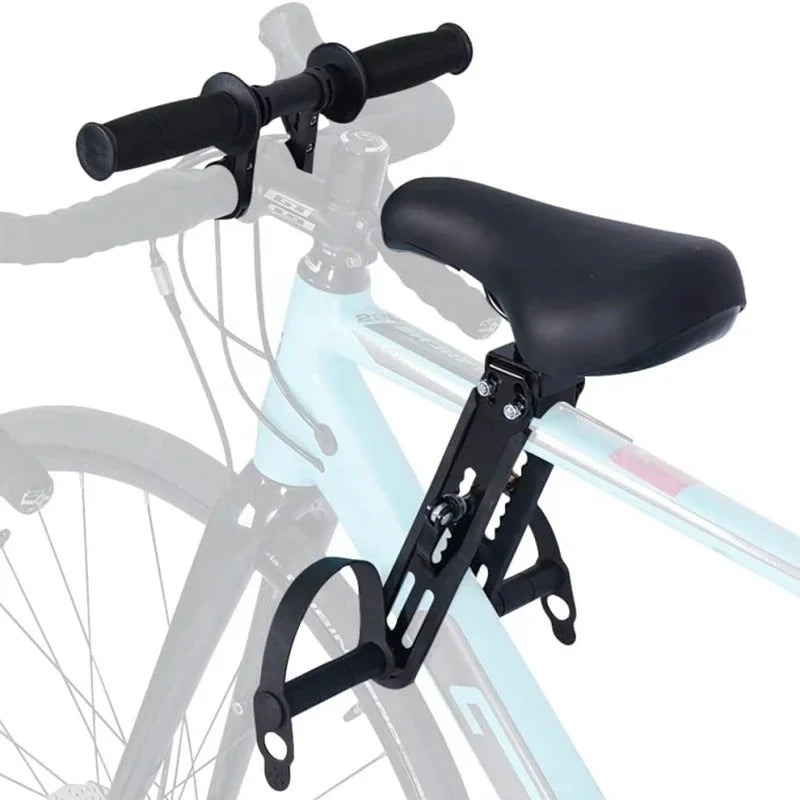 IRONDONKEY Soft Leather Kids Bicycle Saddle Waterproof Front Seat for 2-5 Year Olds Quick Release Mount Mountain Bikes Children