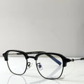 Brand Optical Glasses Frame Fashion Full Rim Metal Acetate Glasses Prescription Ultra Light Flexible Frame