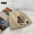 New Designer Classic Unisex Winter Knitted Beanie Button Outdoor Women's Hats Warm Skull Cap Hat Custom