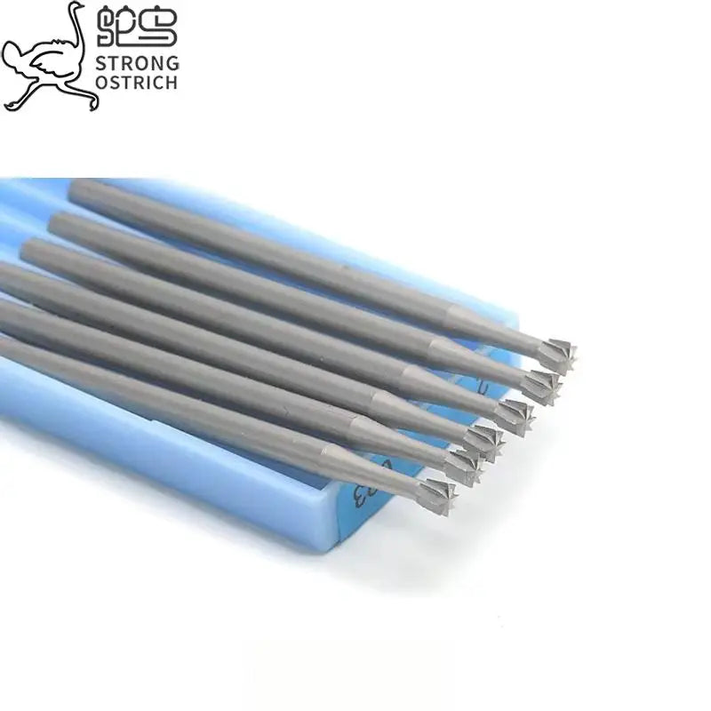 STRONG OSTRICH Inverted Cone Bur Drill Bits Set Hardened Jewelry Tool Equipment Burs Engraving Drill for Bits Hole Drilling Tool