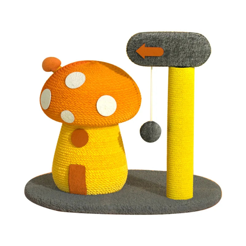 Wholesale Pet Cat Tree House Mushroom House Interactive Toy Cat Climbing Frame Sisal Cat Scratching Board
