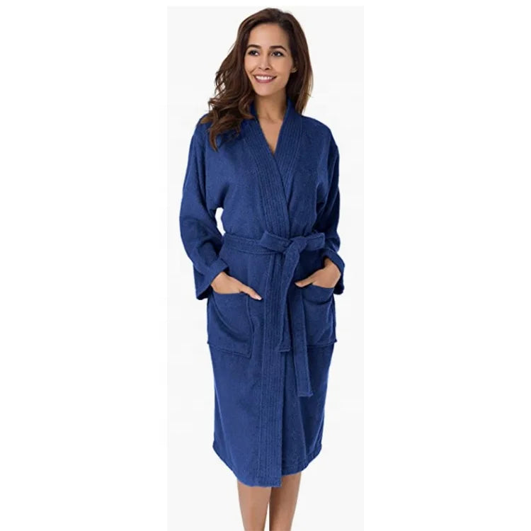 100% Cotton Terry Cloth Women Cotton Night Gowns for Ladies