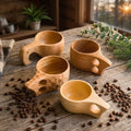 Old Carpenter House Wholesale Customized Nordic Style Travel Camping Mug Solid Wood 250ml Eco-Friendly Portable Drinking Cup