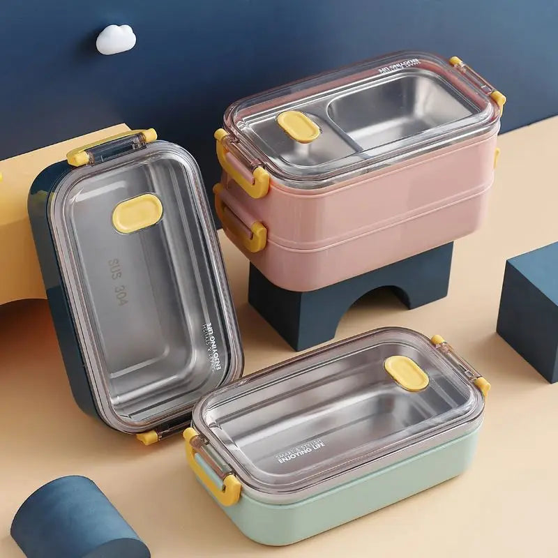 Zogifts 304 Stainless Steel Double Layer Insulation Color Microwave Safe Containers for Food Wholesale Lunch Box