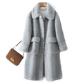 Jtfur Winter Warm Cute Casual Loose Furry Fur Garment Single Breasted Long Women Faux Teddy Fur Coat