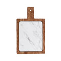 Golden Marble Pottery Eco-Friendly Ceramic Household Round Dessert Steak Tray Western Dinner Plate with Wooden Base
