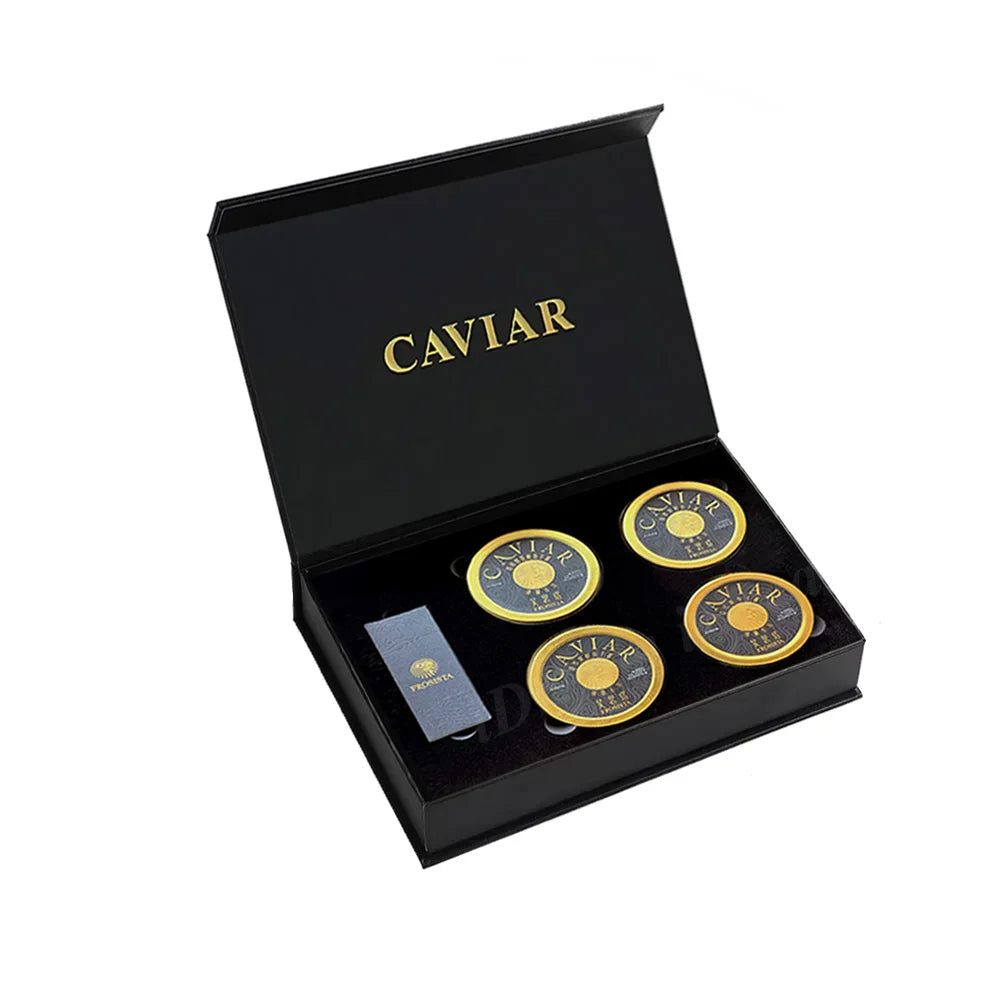 Manufacturer Customized Logo Factory Price Rigid Box High-End Waterproof Eco-Friendly Recycled Materials Caviar Gift Package