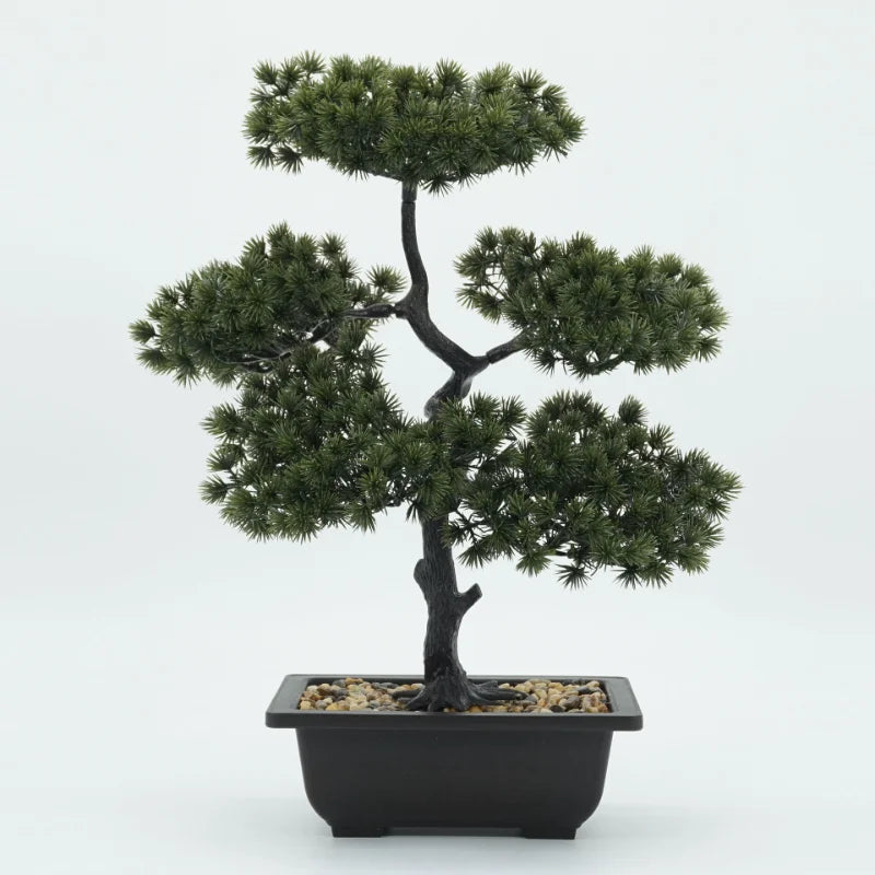New Simulation Welcome Pine Large Potted Plastic Artificial Flower Living Room Bonsai Home  Entrance Decoration and Decorations