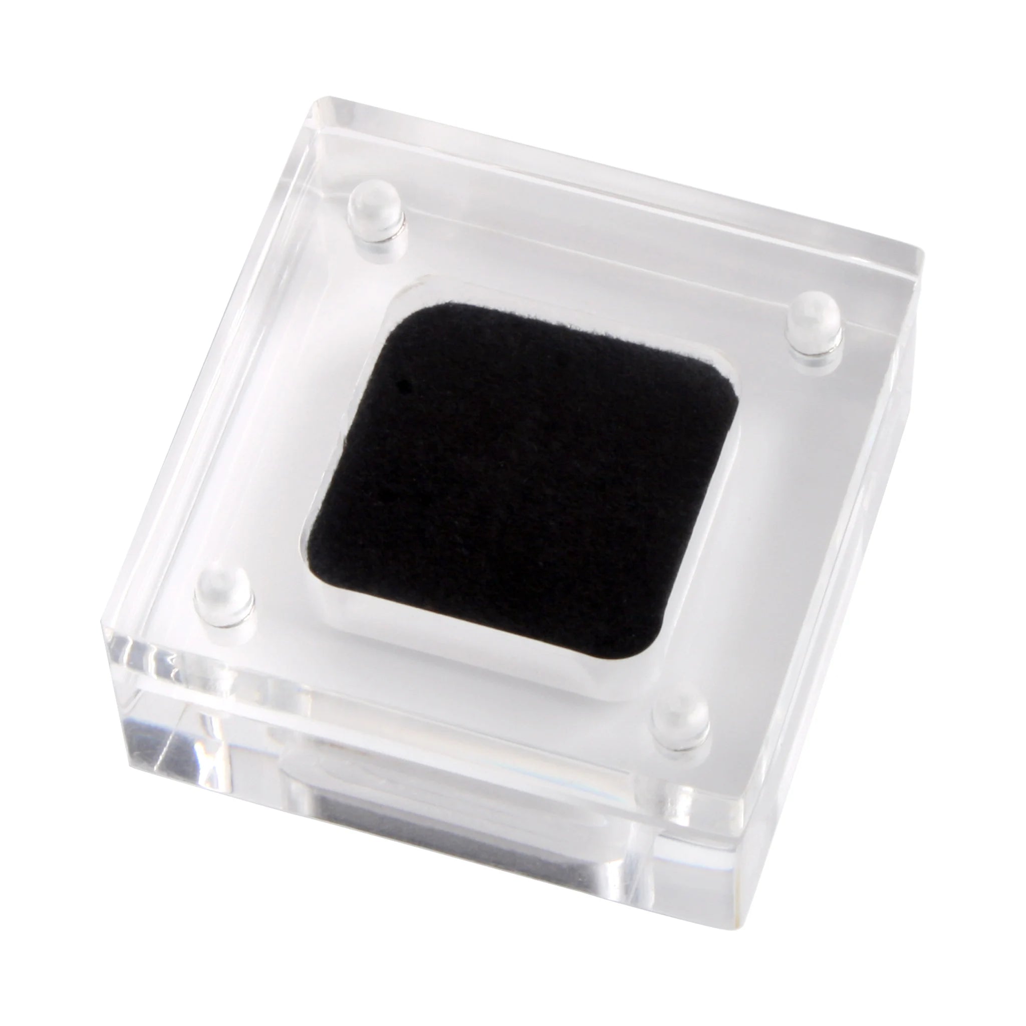 Gem Stone Diamond Packaging Box Transparent Acrylic Plastic Storage Diamond Display Box
