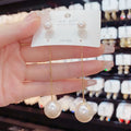 EP1042  Womans Fashion 14K Gold Plated Pearl Drop Dangle Tassel Earrings for Women